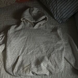 Altar'd State Cream and Blue Floral Comfy Hoodie